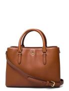 Leather Small Marcy Satchel Brown Lauren Ralph Lauren