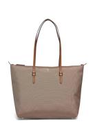 Nylon Medium Keaton Tote Bag Beige Lauren Ralph Lauren