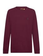 Cotton Jersey Long-Sleeve Tee Burgundy Ralph Lauren Kids
