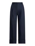 Double-Faced Stretch Cotton Ankle Pant Navy Lauren Ralph Lauren