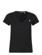 Cotton Jersey V-Neck Tee Black Polo Ralph Lauren