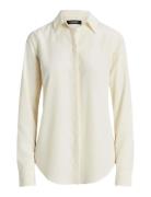 Classic Fit Crepe Shirt Cream Lauren Ralph Lauren