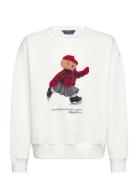Polo Bear Fleece Boxy Sweatshirt White Ralph Lauren Kids