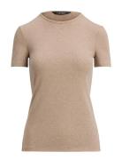Stretch Cotton Crewneck Tee Beige Lauren Ralph Lauren