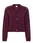 Dante6-Haby Braided Cardigan Burgundy Dante6