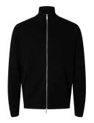 Slhteller Fn Relaxed Zip Cardigan Noos Black Selected