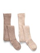 Wool Stocking - 2-Pack Beige Minymo
