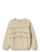 Knit Pullover Embr. Lisa Beige Wheat