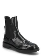 Brogue Leather Chelsea Boot Black Tommy Hilfiger