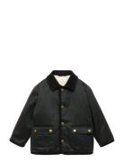 Waxed-Effect Parka Khaki Mango