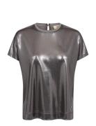 Mmnivola O-Neck Metallic Tee Silver MOS MOSH