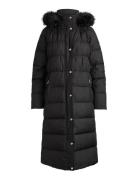 Faux-Fur-Trim Hooded Down Coat Black Lauren Ralph Lauren
