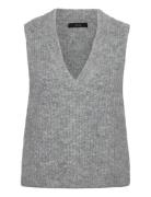 Vmnovah Rib Sl V-Neck Vest Noos Grey Vero Moda