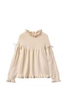 Kino Ls Knit Blouse Cream Fliink