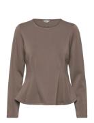Objdorina L/S Re Sculpture Top E Wi 25 Brown Object