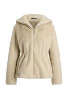 Hooded Faux-Fur Anorak Cream Lauren Ralph Lauren
