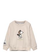 Embroidered Snoopy Sweatshirt Beige Mango
