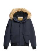 Everest Hooded Puffer Bomber Navy Superdry
