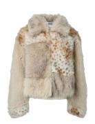 Pcplush Short Fluffy Jacket Patterned Pieces