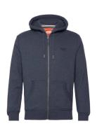 Essential Logo Zip Hoodie Hb Navy Superdry