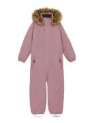 Coverall W. Fake Fur Pink Color Kids