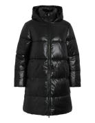 Vilidda L/S Hood Shinny Puffer Jacket Black Vila