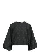 Objzammi L/S Re O-Neck Top 140 Black Object