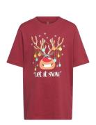 Jjchristmas Tee Ss Crew Neck Jnr Red Jack & J S
