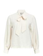 Objjacira L/S Re Bow Shirt Noos Cream Object