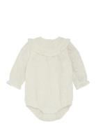 Romper Ls Woven Cream En Fant