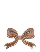 Bow Hair Clip Mocha Brown Maanesten