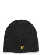 Lambswool Blend Ribbed Beanie Grey Lyle & Scott
