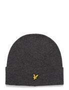 Lambswool Blend Ribbed Beanie Grey Lyle & Scott