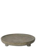 Round Serving Bowl Grey Au Maison