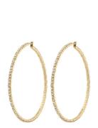 Sidney Crystal Hoop Earrings Gold-Plated Gold Pilgrim