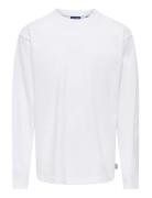 Osjfred Life Loose Ls Tee Jrs Noos White ONLY & SONS