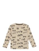 T-Shirt Ls Aop Beige Minymo