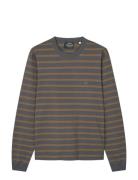 Cotton Jersey Stripe Frode Tee Ls Grey Mads Nørgaard