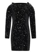 Dress Long Sleeve Velvet Black Lindex