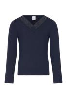 Top Viscose With Lace Blue Lindex