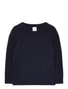 Sweater Knitted Cable Navy Lindex