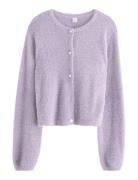 Cardigan I Fjädergarn Purple Lindex