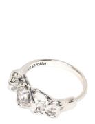 Tina Organic Shape Crystal Ring Silver-Plated Silver Pilgrim