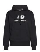 Essentials Stacked Logo Hoodie Black New Balance