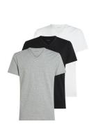 S/S V Neck 3Pk Black Calvin Klein