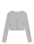 Ls Woven Label 2X2 Baby Rib Card Grey Calvin Klein Jeans