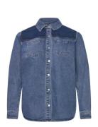 Kcsandria Denim Shirt Blue Kaffe Curve