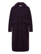 Kcannelene Coat Purple Kaffe Curve