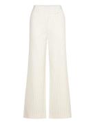 Joellegz Mel. Pinstripe Mw Pants White Gestuz