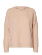 Slflulu Ls Knit O-Neck Noos Pink Selected